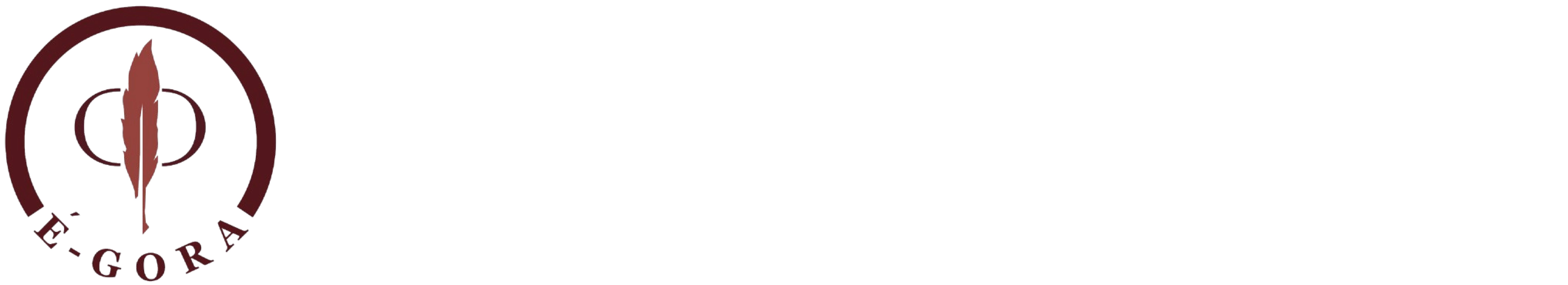 Logo É-gora, UniSabana Editorial y Universidad de La Sabana